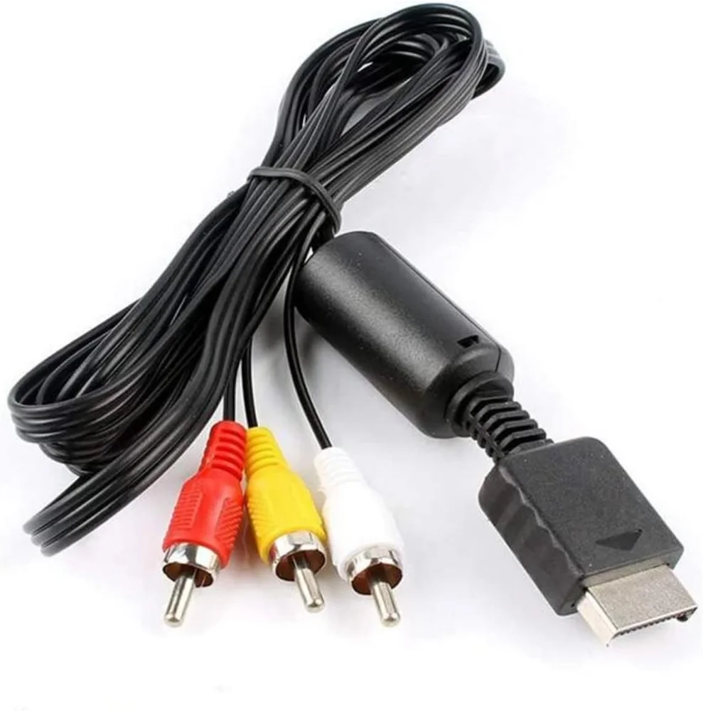 Imagem 2 de 3 do produto Cabo Áudio E Vídeo 1.5m Rca Para Playstation 3, 2 E 1