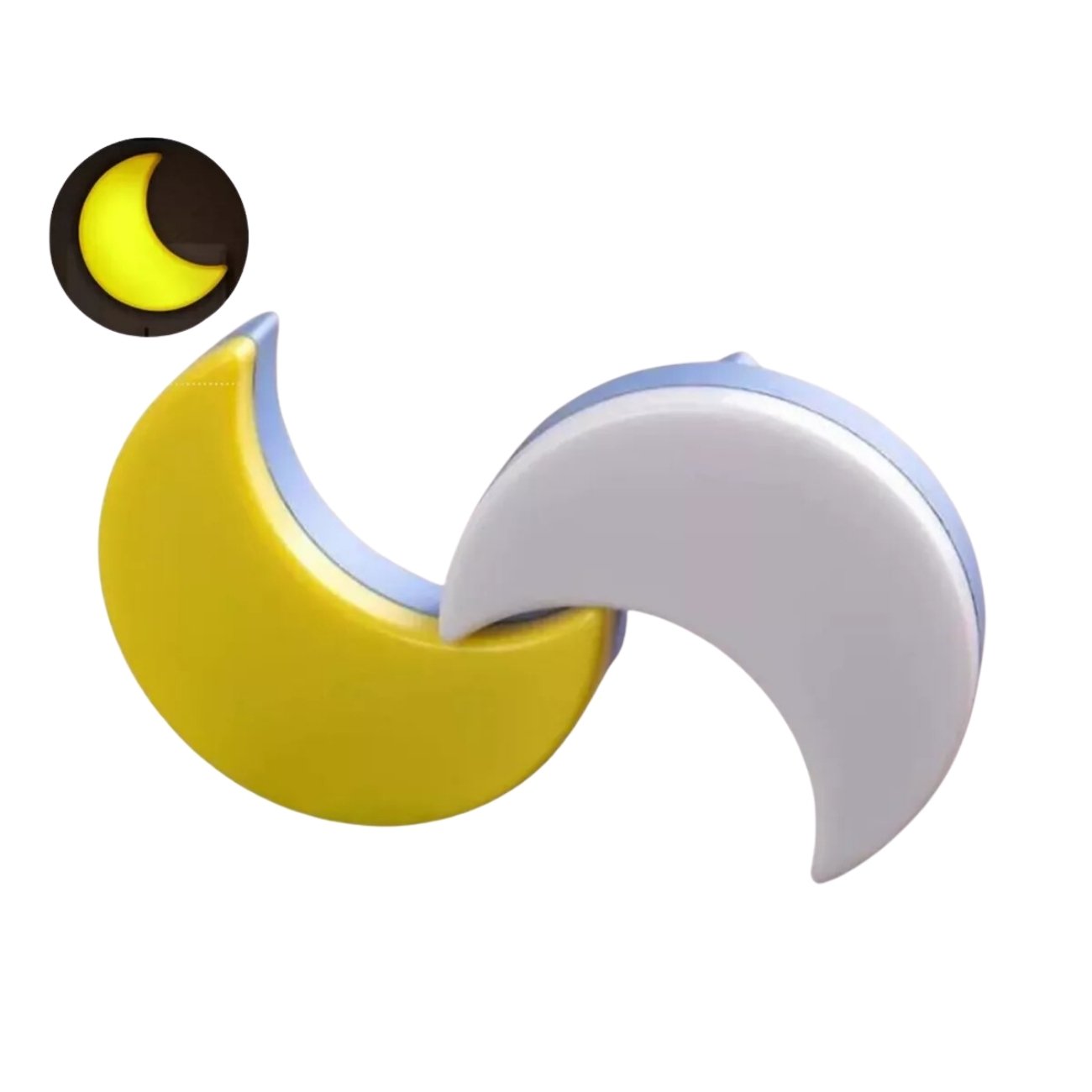 Luminária Decorativa Quarto Baby Meia Lua Color Infantil Cor:branco