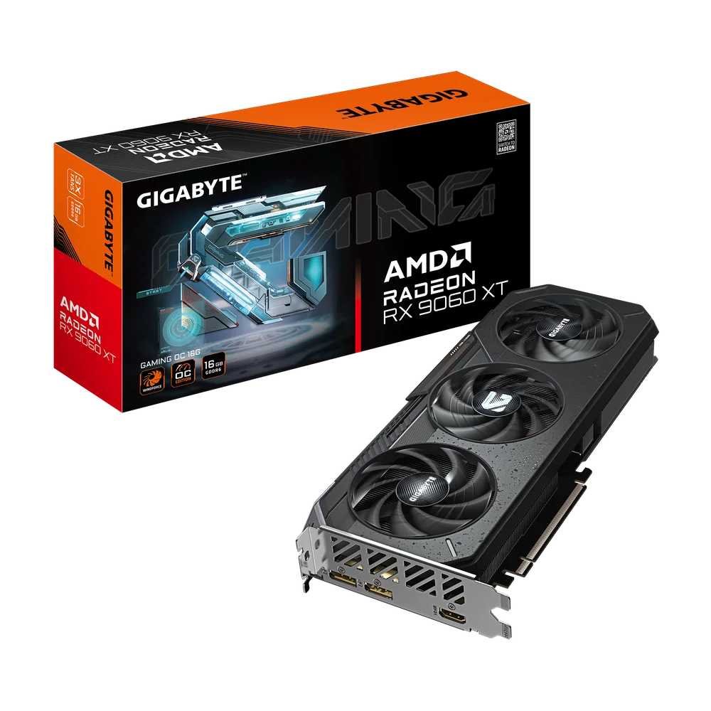 Placa De Video Gigabyte Rx 9060 Xt Gaming Oc 16gb Gddr6 128bits - Gv-r9060xtgaming Oc-16gd