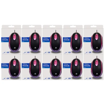 Mouse Pequeno Usb 2.0 Com Fio 1200dpi P/ PC E Notebook Atacado / Revenda 10 Peças