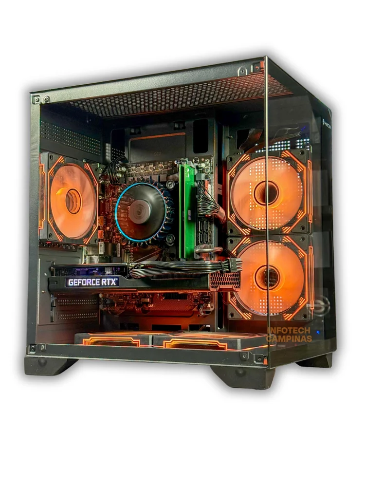 PC Gamer Black Intel i5 12400 | RTX 5060 Gddr7 | 32gb Ddr4 | SSD 1TB Nvme | Gabinete Aquario 5 Fans - A Nova Geração Dos Games