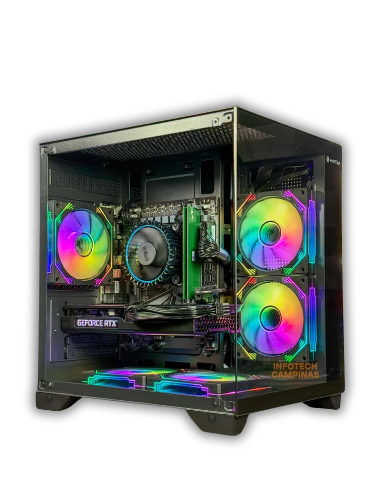 PC Gamer Black Intel i5 12400 | RTX 5060 Gddr7 | 32gb Ddr4 | SSD 1TB Nvme | Gabinete Aquario 5 Fans - A Nova Geração Dos Games PC Gamer Black Intel i5 12400 | RTX 5060 Gddr7 | 32gb Ddr4 | SSD 1TB Nvme | Gabinete Aquario 5 Fans - A Nova Geração Dos Games