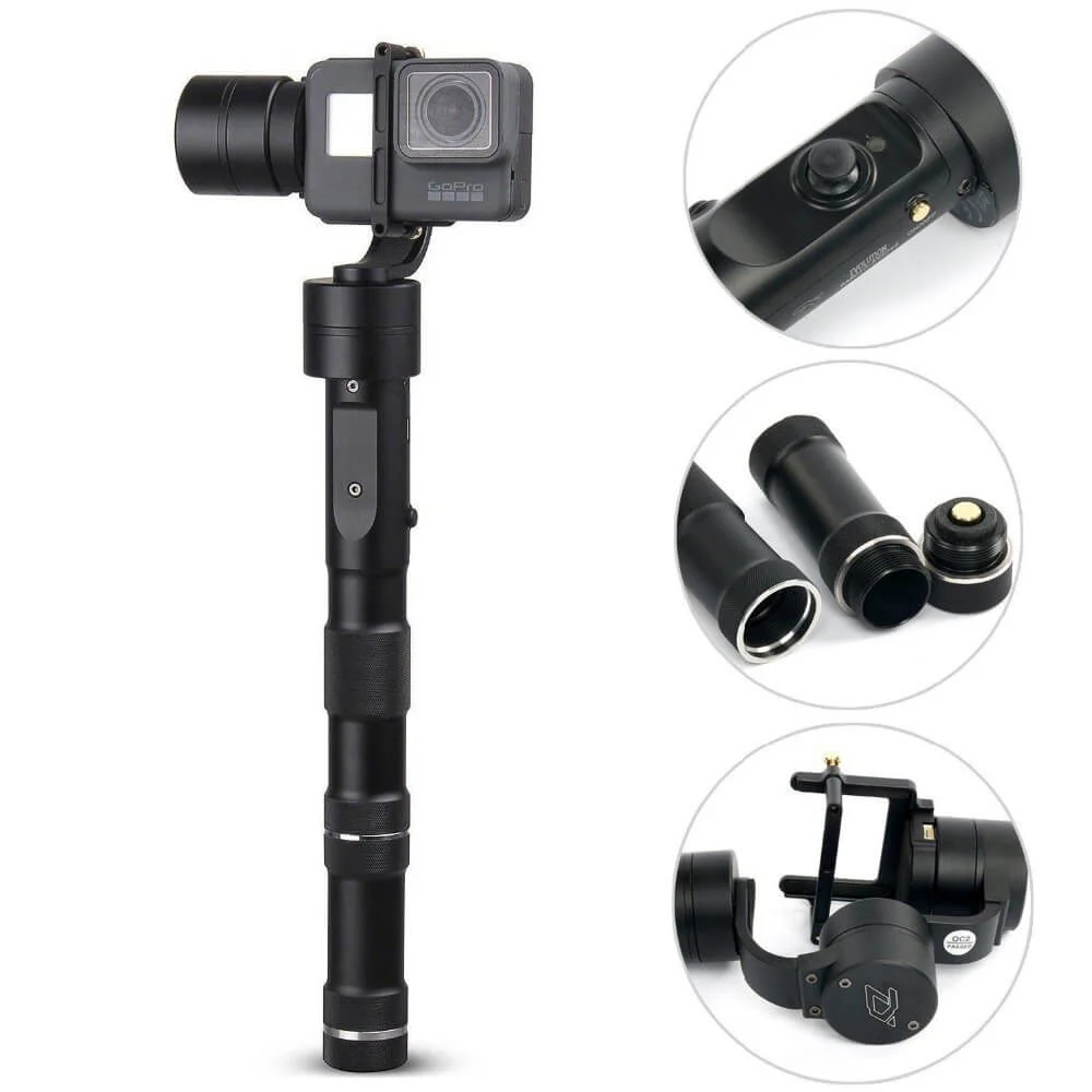 Imagem 3 de 5 do produto Estabilizador Gimbal Inteligente Gyro Movie Para Câmeras De Ação Gopro E Xiaomi Yi
