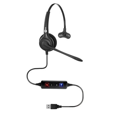 Headset Top Use Fp-350 - Controle De Volume - Microfone Flexível - Usb - Preto