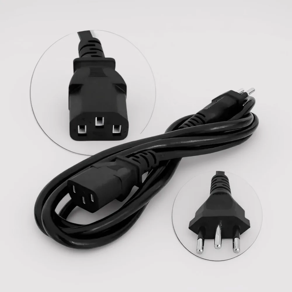Imagem 3 de 4 do produto Cabo Exbom De Forca Tripolar 1,5 Metros Nbr14136 P/ Fonte Note Mickey