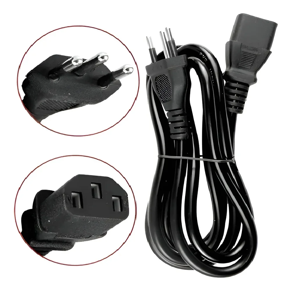 Imagem 4 de 4 do produto Cabo Exbom De Forca Tripolar 1,5 Metros Nbr14136 P/ Fonte Note Mickey