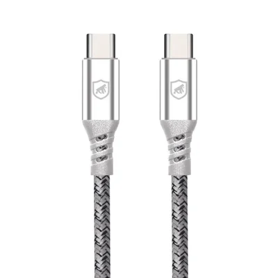 Cabo Dual Tech Pd 100w Tipo C / Tipo C - Branco - 1,8m - Gshield
