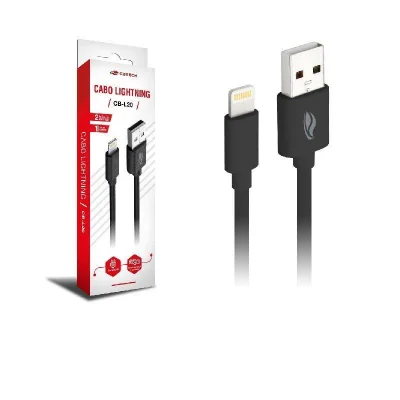 Cabo Smartphone C3tech Usb-lightning 2 Metros 2a Cb-l20bk