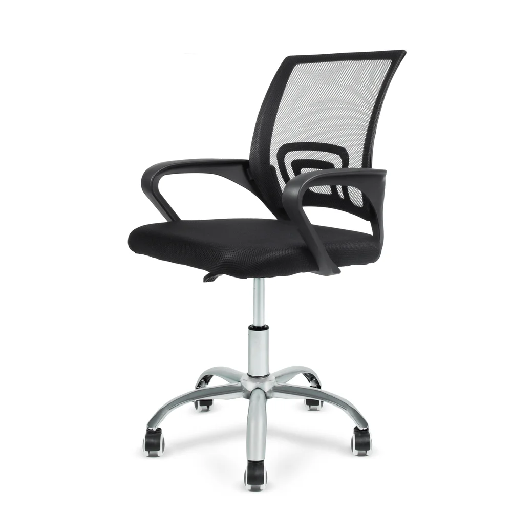 Imagem 2 de 5 do produto Cadeira Secretária De Escritório Giratória Mesh Preta Preto