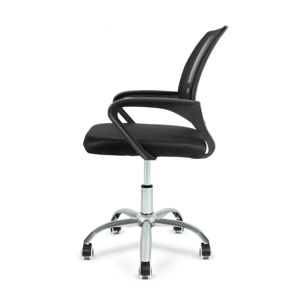 Imagem 3 de 5 do produto Cadeira Secretária De Escritório Giratória Mesh Preta Preto