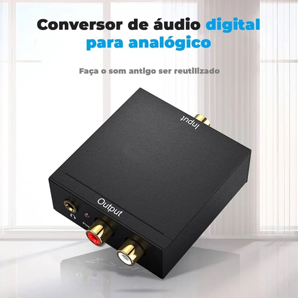 Imagem 3 de 5 do produto Conversor De Audio Digital Optico Para Analogico Rca + P2 Toslink