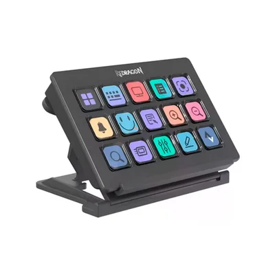 Estação Controladora Redragon Stream Craft Lcd Preto Ss-550