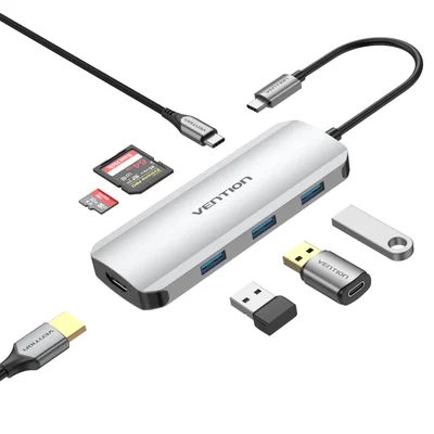 Dock Hub Usb C Para HDMI 4k@30hz + Usb 3.0 + Sd/tf + Pd 100w