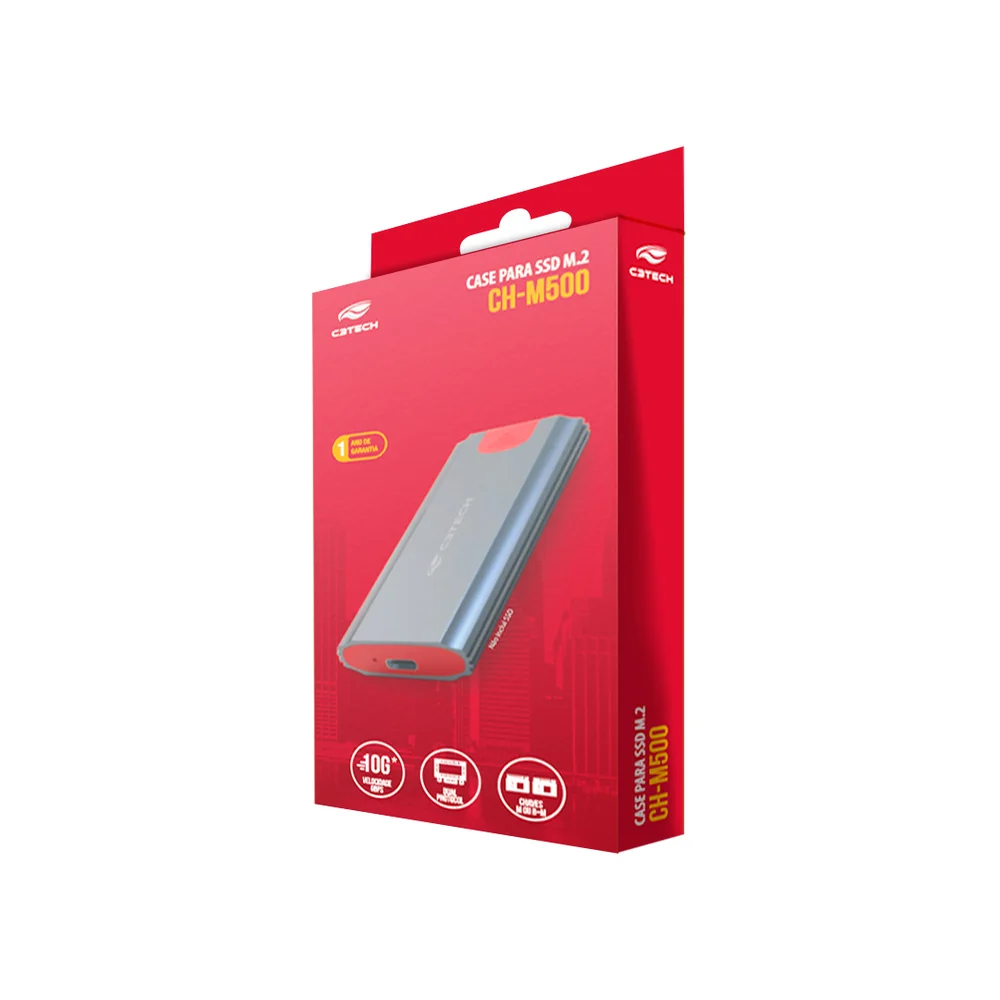 Case Adaptador C3tech SSD Nvme Ou M.2 Ngff (sata) Usb-c Usb 3.0 - Ch-m500