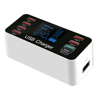Estação De Carregamento Usb Ultra Rápido Porta Qc3.0 40w
