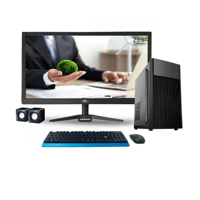 Computador PC Corporativo i9 11ª Geração, 32gb Ram, Nvme 2TB, Gt 730 4gb, Monitor 21.5" + Caixinha De Som - Preto