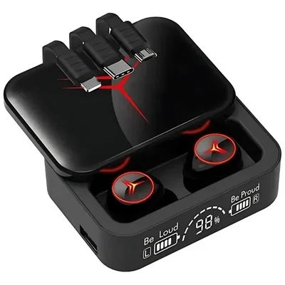 Fone De Ouvido Bluetooth E Power Bank M88 Plus - Preto