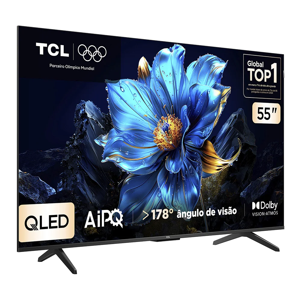 Imagem 5 de 5 do produto Smart TV TCL 55 Polegadas QLED 4K P7K WiFi Bluetooth Google TV HDR10+ Dolby Atmos Dolby Vision 55P7K