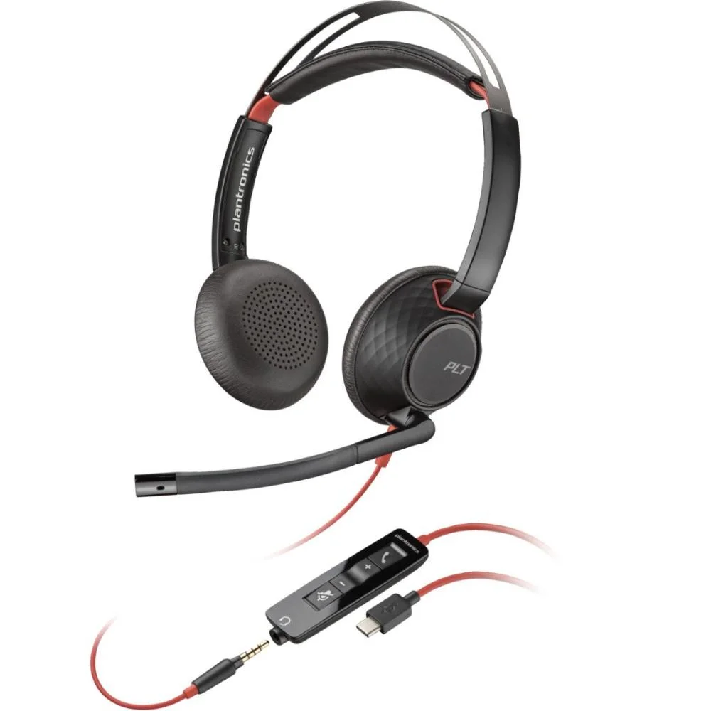Imagem 2 de 5 do produto Headset Blackwire Bw5220 Usb-a E Usb-c Poly - Preto