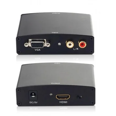Conversor Adaptador Vga Para HDMI - Analógico X Digital Com Áudio