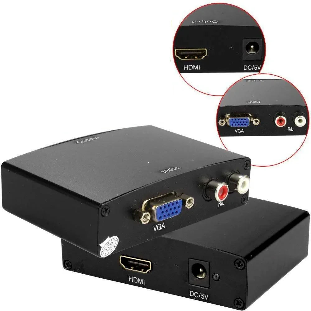 Imagem 2 de 4 do produto Conversor Adaptador Vga Para HDMI - Analógico X Digital Com Áudio