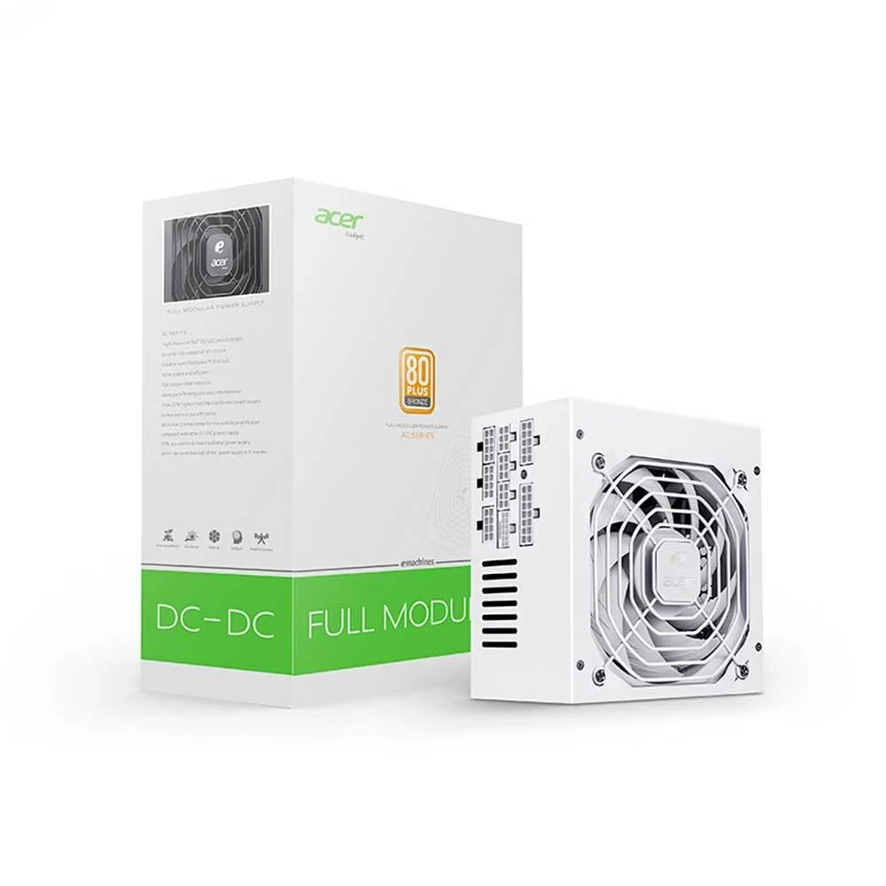Fonte De Alimentação Acer Atx 650w Ac650wh Branca 80 Plus Bronze. Fonte De Alimentação Acer Atx 650w Ac650wh Branca 80 Plus Bronze.