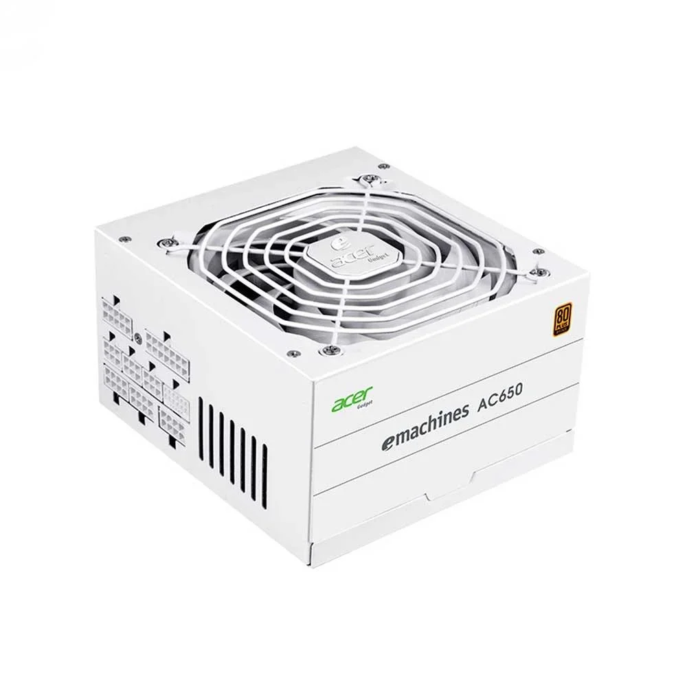 Fonte De Alimentação Acer Atx 650w Ac650wh Branca 80 Plus Bronze. Fonte De Alimentação Acer Atx 650w Ac650wh Branca 80 Plus Bronze.