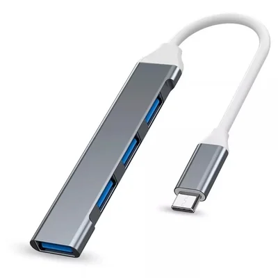 Hub Usb- C 4 Portas Usb 3.0 Preto