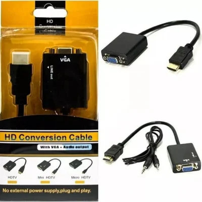 Conversor HDMI X Vga + Audio Gen