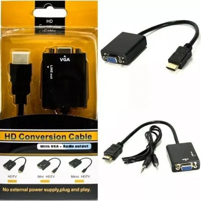 Conversor HDMI X Vga + Audio Gen