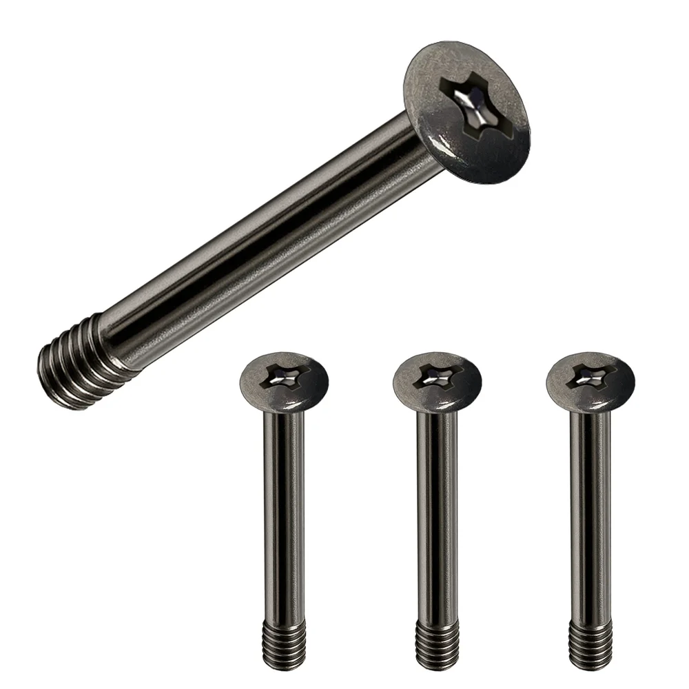 Kit Alloyseed, 4 Parafuso de Fan, Modelo Longo 31mm, Compatível com Water Cooler, Preto 4