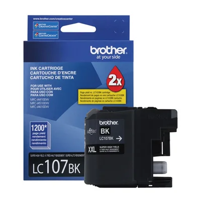 Cartucho De Tinta Brother Lc-107bk Lc 107 Preto | Mfc-j4410dw Mfc-j4510dw Mfc-j4610dw 25ml