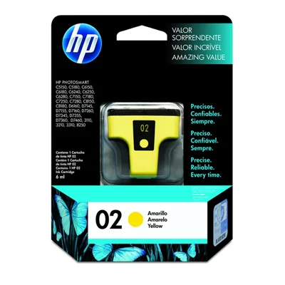 Cartucho De Tinta Hp 02 C8773wl Amarelo | C7280 C6180 D6160 C7180 | 6ml