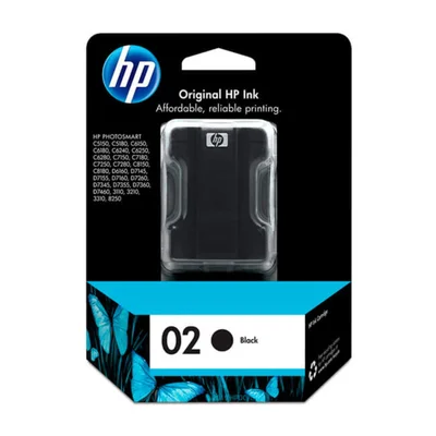Cartucho De Tinta Hp 02 C8721a Wl Preto | C7280 C6180 D6160 C7180 | 10ml