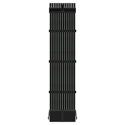 Cabo Sleeved 24 Pinos ATX, Extensor Cabo Alimentação da Fonte, 280mm, Full Black (Preto)