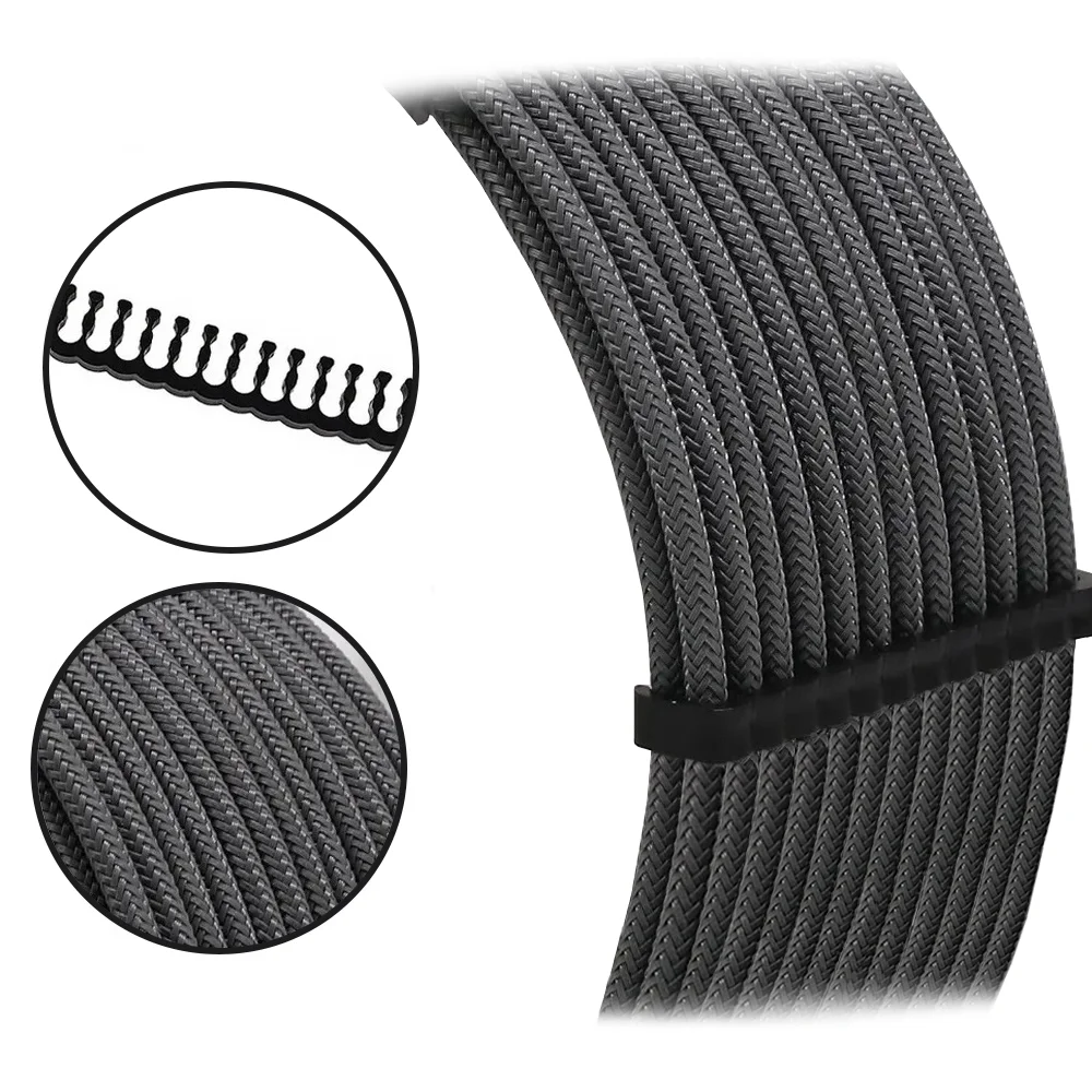 Imagem 4 de 5 do produto Cabo Sleeved 24 Pinos ATX, Extensor Cabo Alimentação da Fonte, 280mm, Full Black (Preto)