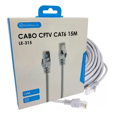 Cabo De Rede Cftv Cat6 15 Metros Le-315