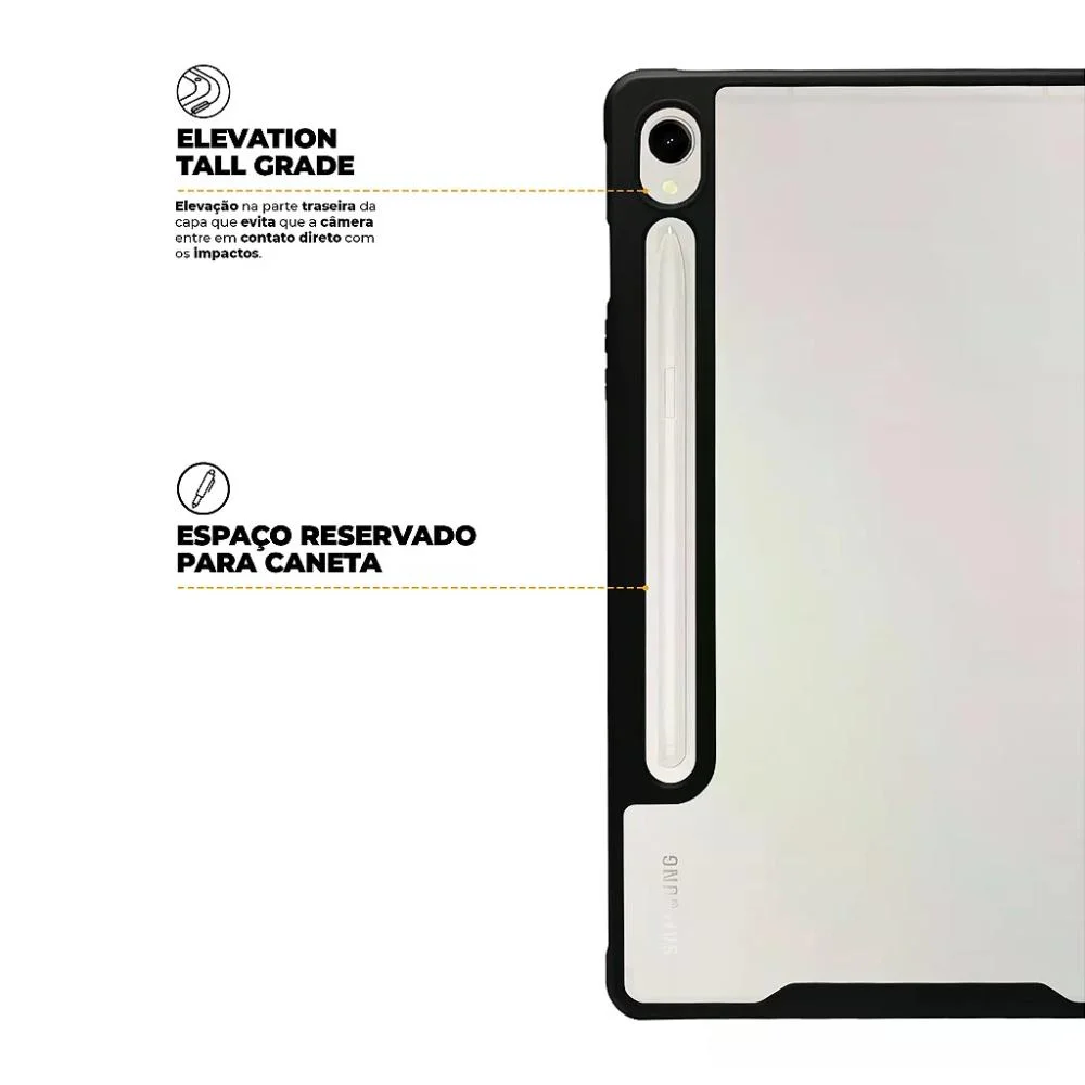 Imagem 2 de 4 do produto Capa Para Samsung Galaxy Tab S10 Plus - Clear Shock - Gshield