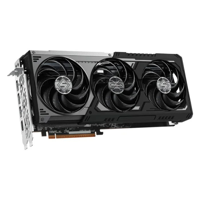 Imagem 3 de 5 do produto Placa De Vídeo Asrock Rx 9070 Xt Steel Legend Dark 16gb Gddr6 256bits - 90-ga5vzz-00uanf