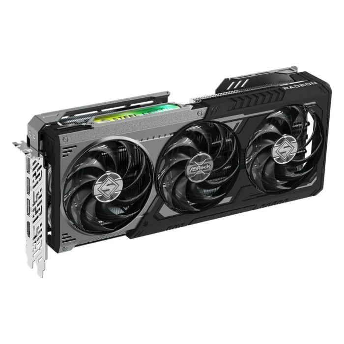 Imagem 4 de 5 do produto Placa De Vídeo Asrock Rx 9070 Xt Steel Legend Dark 16gb Gddr6 256bits - 90-ga5vzz-00uanf
