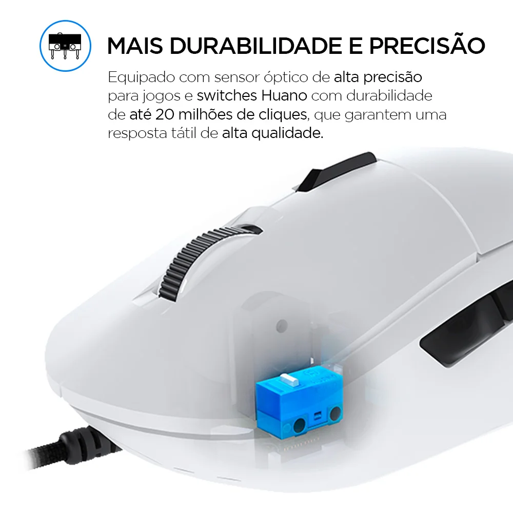 Mouse Gamer Ceres Hyperlight Pro, 12800 Dpi, 6 Botões, Sensor Óptico, RGB, Ultraleve 63g, Usb, Preto, Mgcspro, Elg