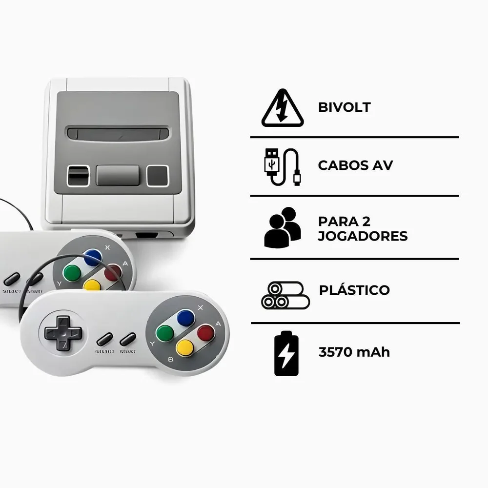 Imagem 2 de 5 do produto Game Retrô Super Mini Sfc 620 Jogos