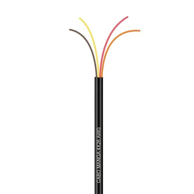 Cabo Manga 4x26 Awg Sem Blindagem Bege 20 Metros