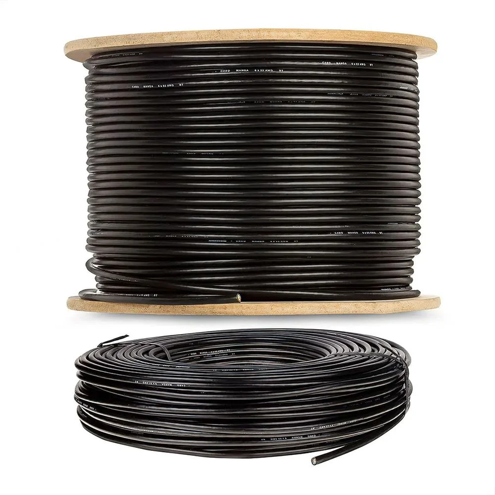 Imagem 2 de 3 do produto Cabo Manga 14x26 Awg Sem Blindagem
 Preto 5 Metros Preto 5 Mt