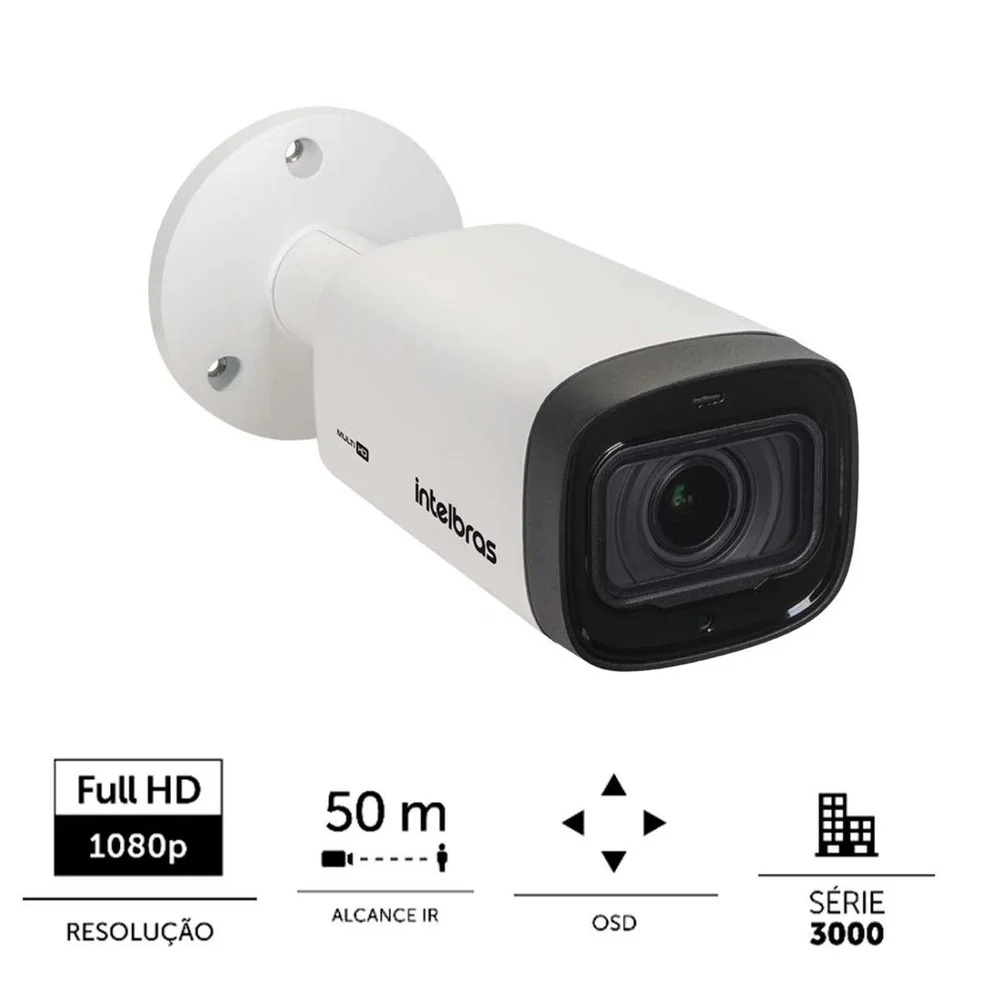Imagem 3 de 5 do produto Kit 6 Câmeras Intelbras Varifocal Multi Hd Vhd 3250 Vf G7 Ip67 Ir 50m  Hdcvi, Hdtvi, Ahd E Analógico