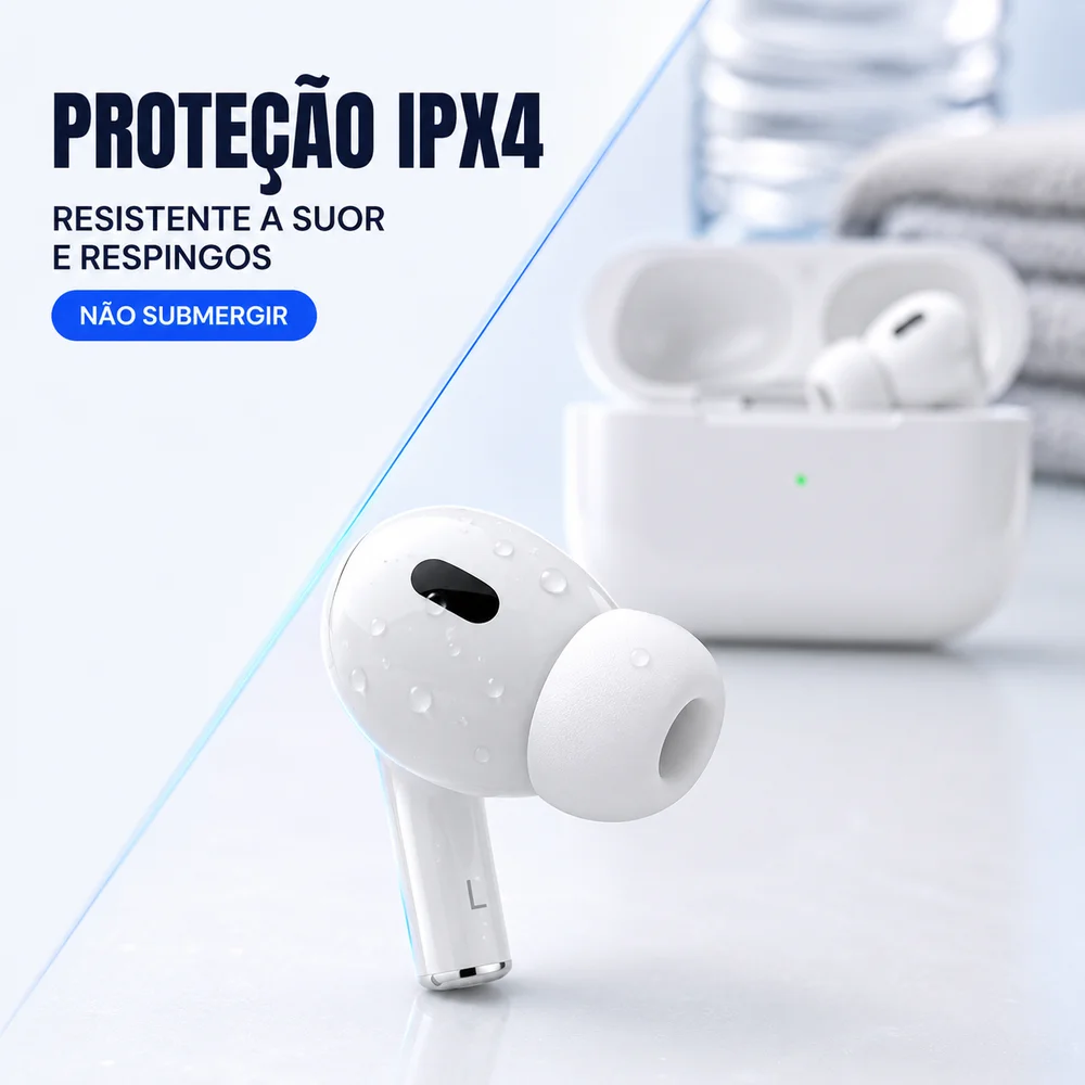 Imagem 5 de 5 do produto Fone De Ouvido A'gold Fn-br3 Bluetooth 5.4 Tws In-ear, Ipx4, Microfone, Branco