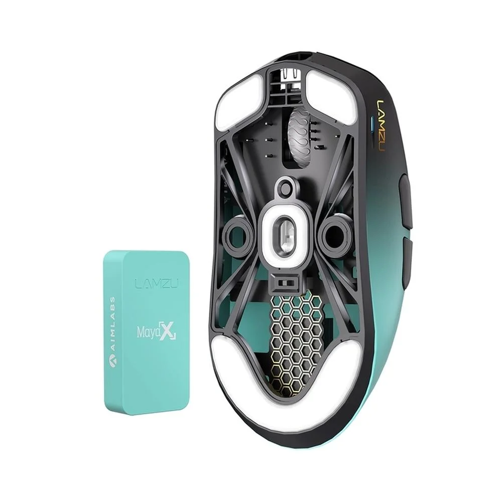 Imagem 4 de 5 do produto Mouse Gamer Lamzu Maya X 8k 30000 Dpi Preto E Turquesa