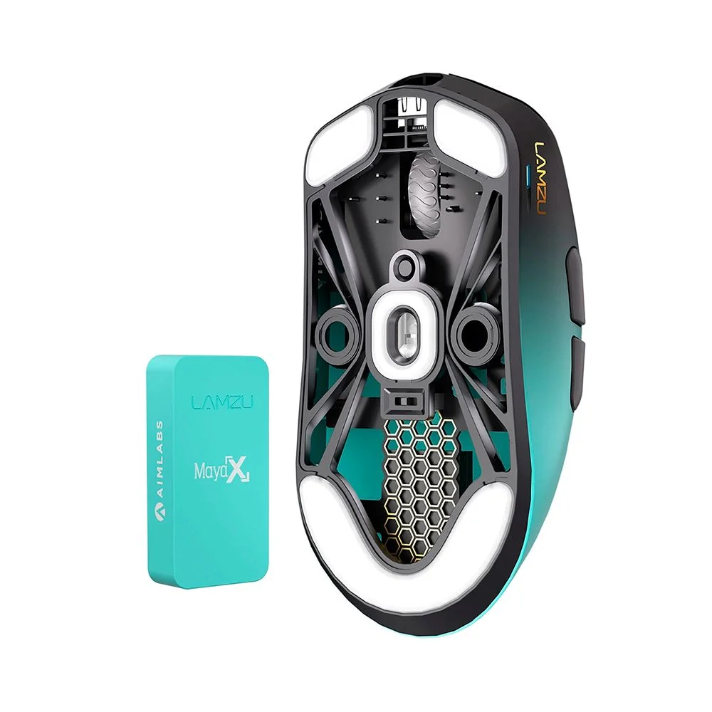 Imagem 5 de 5 do produto Mouse Gamer Lamzu Maya X 8k 30000 Dpi Preto E Turquesa