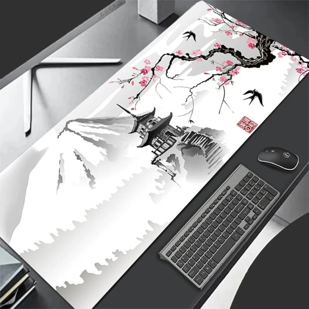 Imagem 2 de 3 do produto Mouse Pad Gamer Japonês Cherry Blossom 90x40 Cm