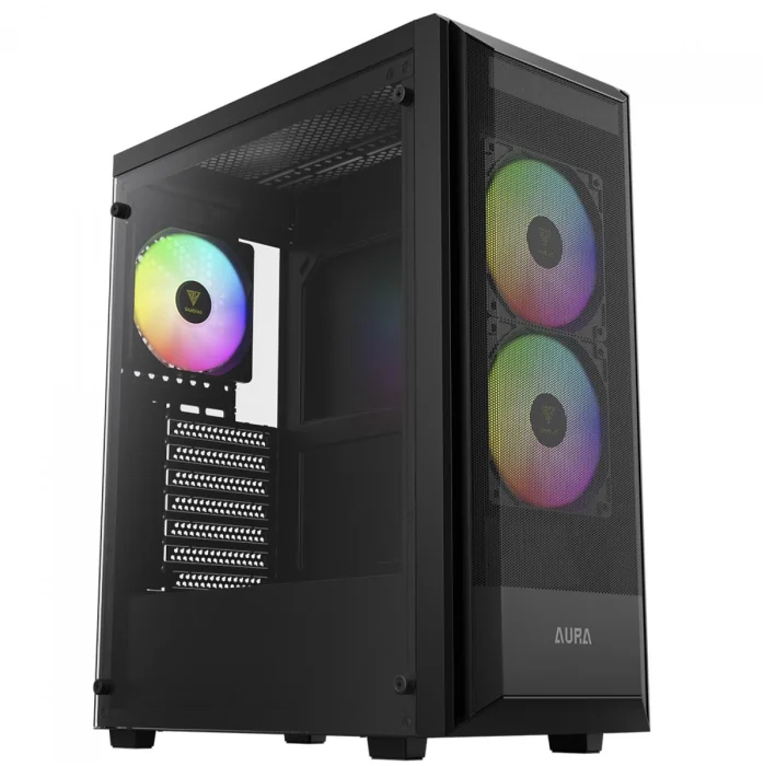 Imagem 3 de 5 do produto Gabinete Gamer Gamdias Aura Gc6 Elite ARGB, Mid-tower, Vidro Temp, 3 Fans, Black - Aura Gc6 Elite ARGB